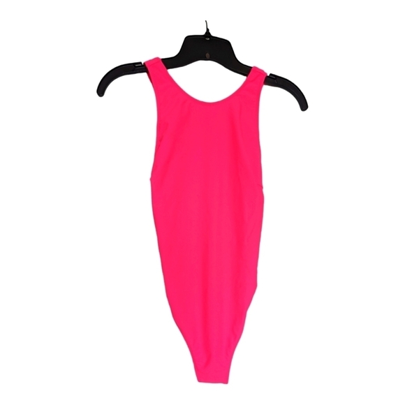 Goldie Cross Back One Piece Swimsuit Neon Pink Size S - Picture 1 of 5